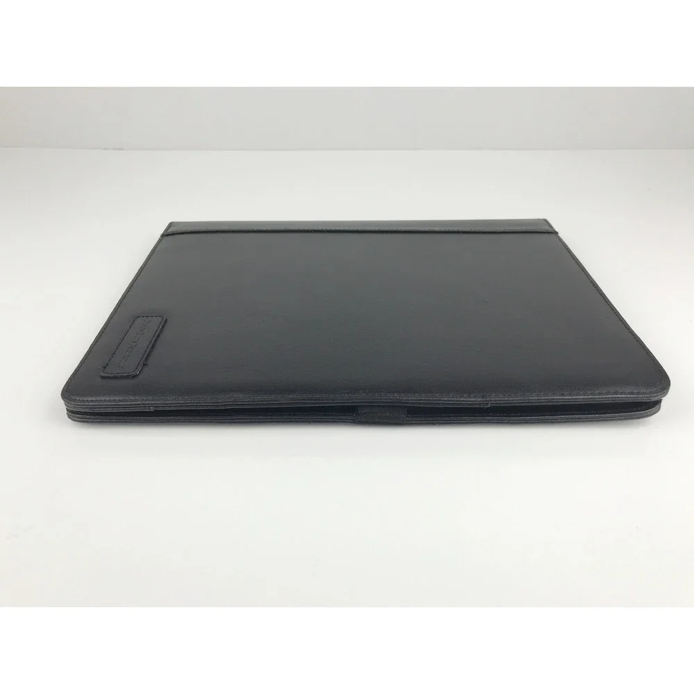 Perry Ellis Portfolio Folio‎ Black Leather Business Organizer Calculator Notepad